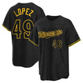 tocy M.Twins #49 Pablo Lopez Player Black Snake Skin City Home Game Stitched Jerseys