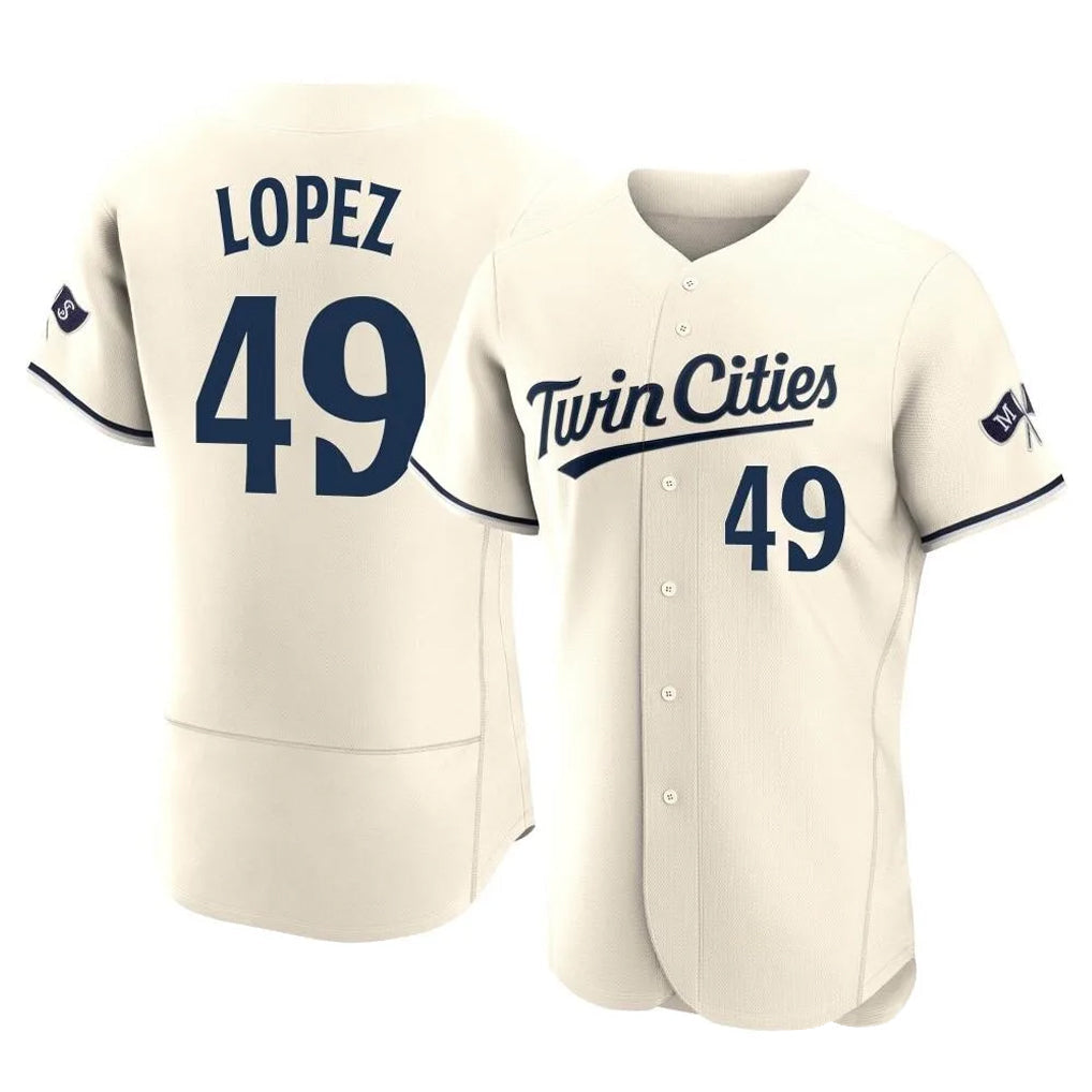 tocy M.Twins #49 Pablo Lopez Player Cream Home Limited Elite Stitched Jerseys