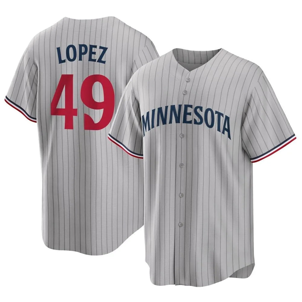tocy M.Twins #49 Pablo Lopez Player Gray Game Limited Home Stitched Jerseys