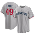 tocy M.Twins #49 Pablo Lopez Player Gray Game Limited Home Stitched Jerseys