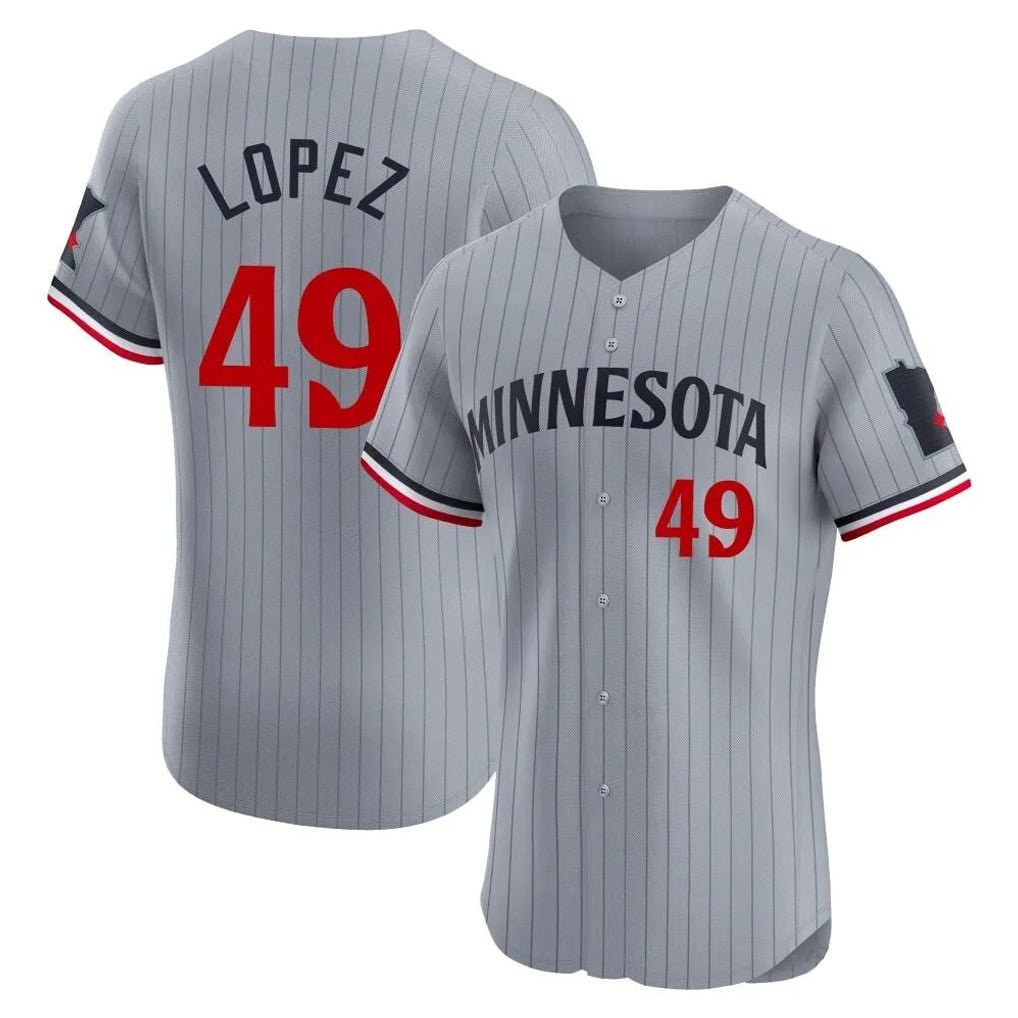tocy M.Twins #49 Pablo Lopez Player Gray Home Limited Elite Stitched Jerseys
