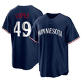 tocy M.Twins #49 Pablo Lopez Player Navy Replica Alternate Home Stitched Jerseys