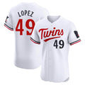 tocy M.Twins #49 Pablo Lopez Player White Home Limited Elite Stitched Jerseys