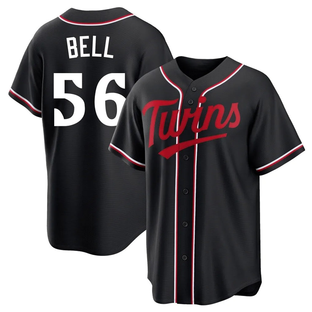 tocy M.Twins #56 Josh Bell Player Black Fashion Out Home Limited Stitched Jerseys