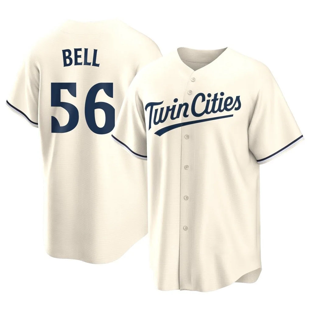 tocy M.Twins #56 Josh Bell Player Cream Game Limited Home Stitched Jerseys