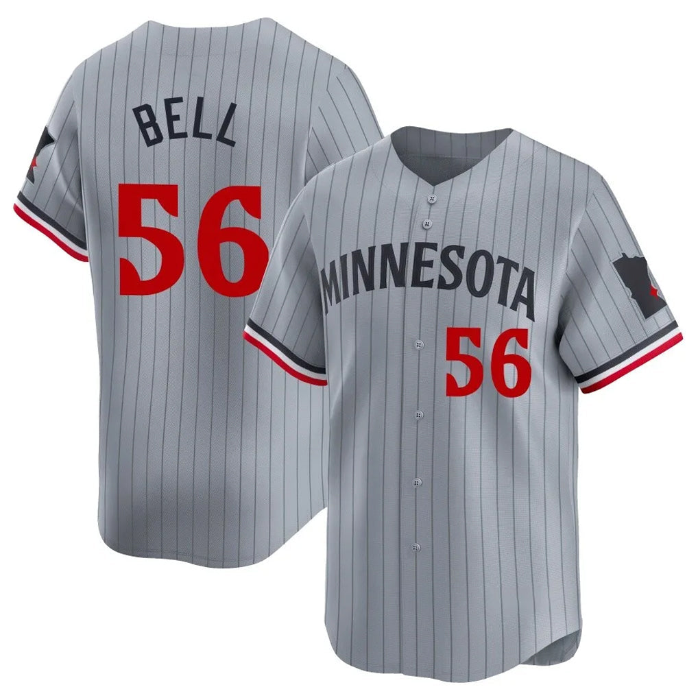tocy M.Twins #56 Josh Bell Player Gray Home Limited Stitched Jerseys