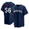 tocy M.Twins #56 Josh Bell Player Navy Replica Alternate Home Stitched Jerseys