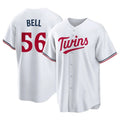 tocy M.Twins #56 Josh Bell Player White Home Game Stitched Jerseys