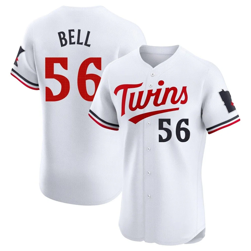 tocy M.Twins #56 Josh Bell Player White Home Limited Elite Stitched Jerseys