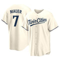 tocy M.Twins #7 Joe Mauer Player Cream Game Limited Home Stitched Jerseys