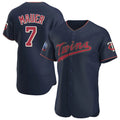 tocy M.Twins #7 Joe Mauer Player Navy 60th Home Limited Elite Stitched Jerseys