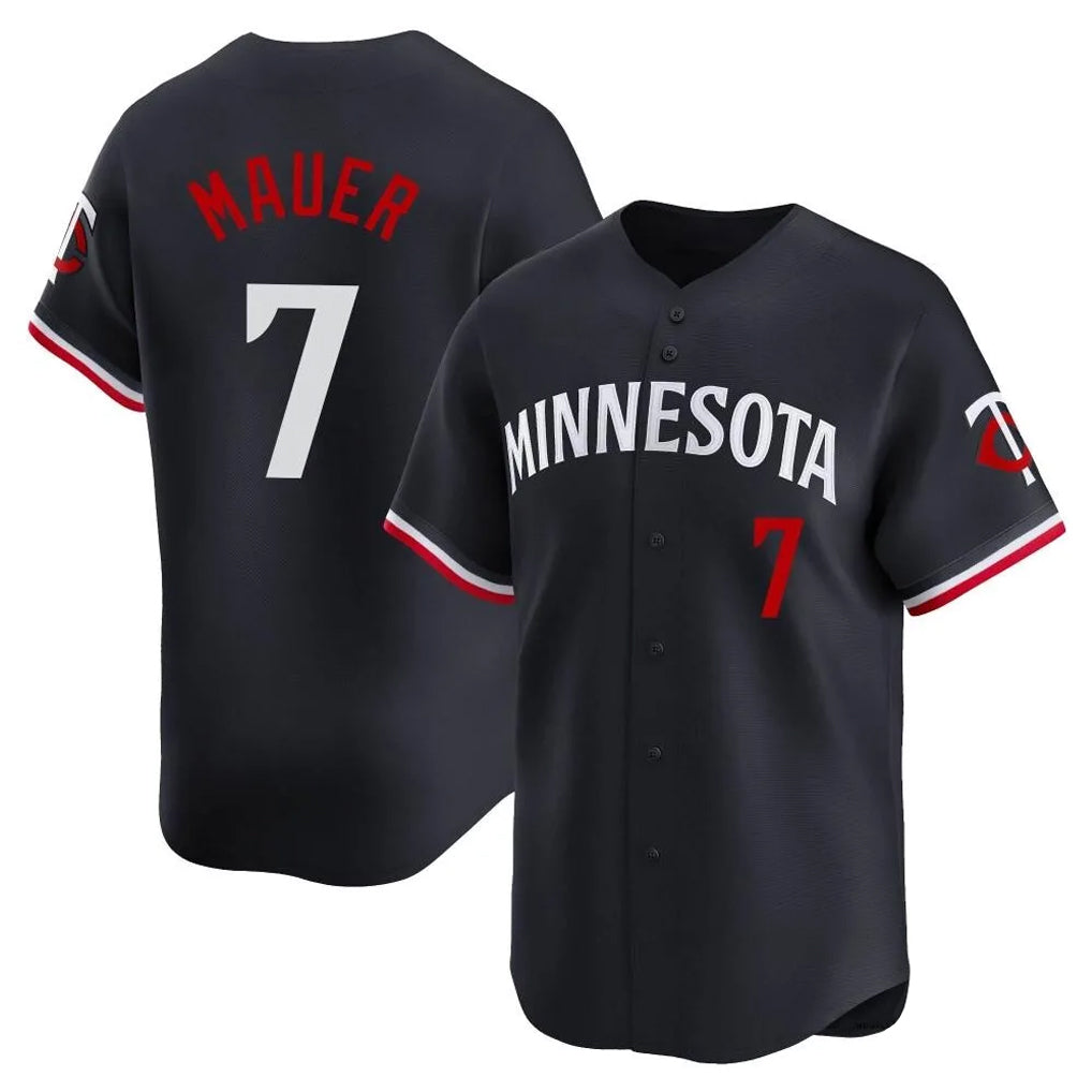 tocy M.Twins #7 Joe Mauer Player Navy Home Limited Stitched Jerseys