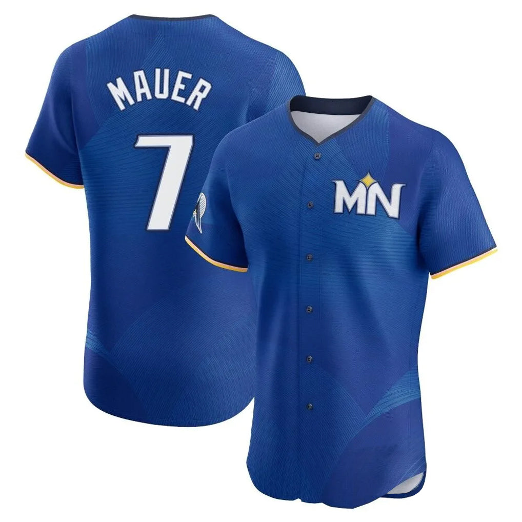 tocy M.Twins #7 Joe Mauer Player Royal City Connect Limited Elite Home Stitched Jerseys