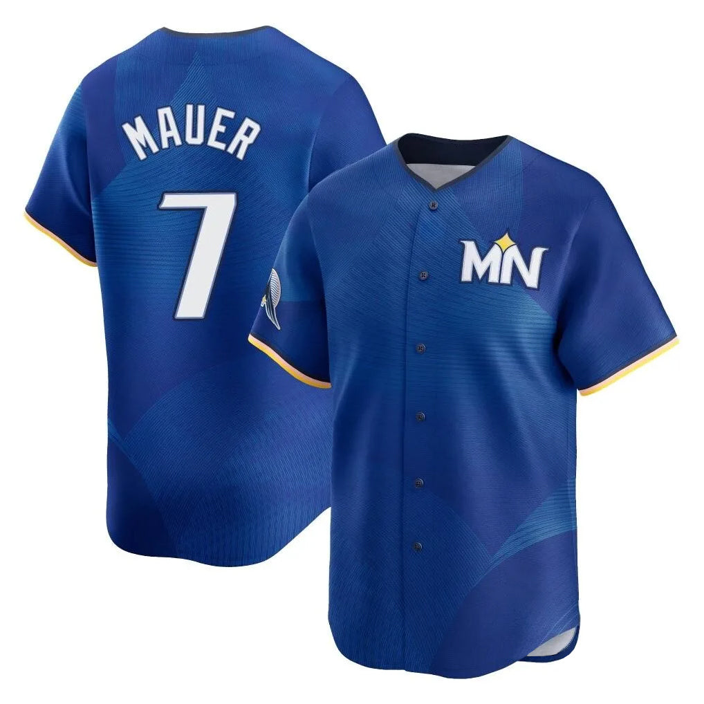 tocy M.Twins #7 Joe Mauer Player Royal City Connect Limited Home Stitched Jerseys
