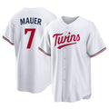 tocy M.Twins #7 Joe Mauer Player White Home Game Stitched Jerseys