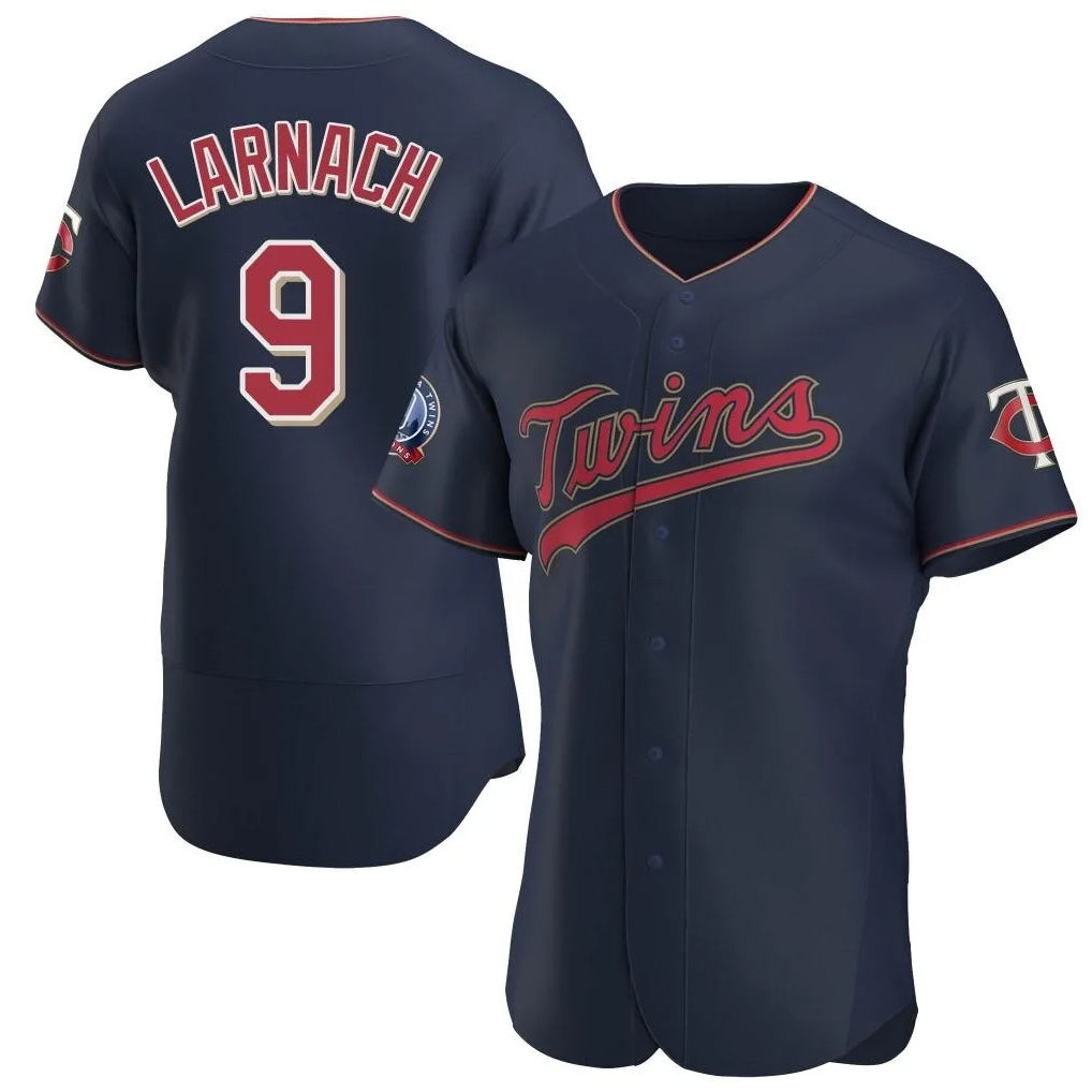 tocy M.Twins #9 Trevor Larnach Player Navy 60th Home Limited Elite Stitched Jerseys