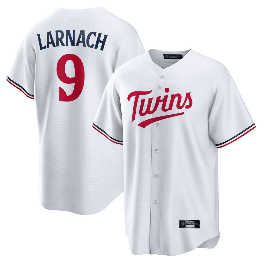 tocy M.Twins #9 Trevor Larnach Player White Home Game Stitched Jerseys