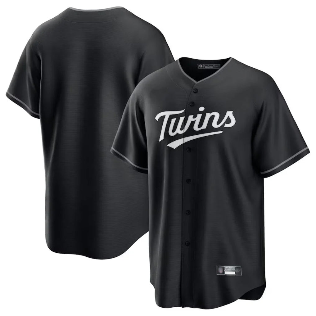 tocy Minnesota Twins Blank Player Black Home Game Stitched Jerseys
