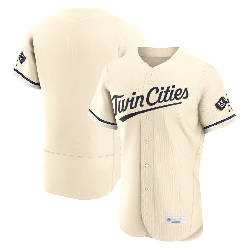 tocy Minnesota Twins Blank Player Cream Home Limited Elite Stitched Jerseys