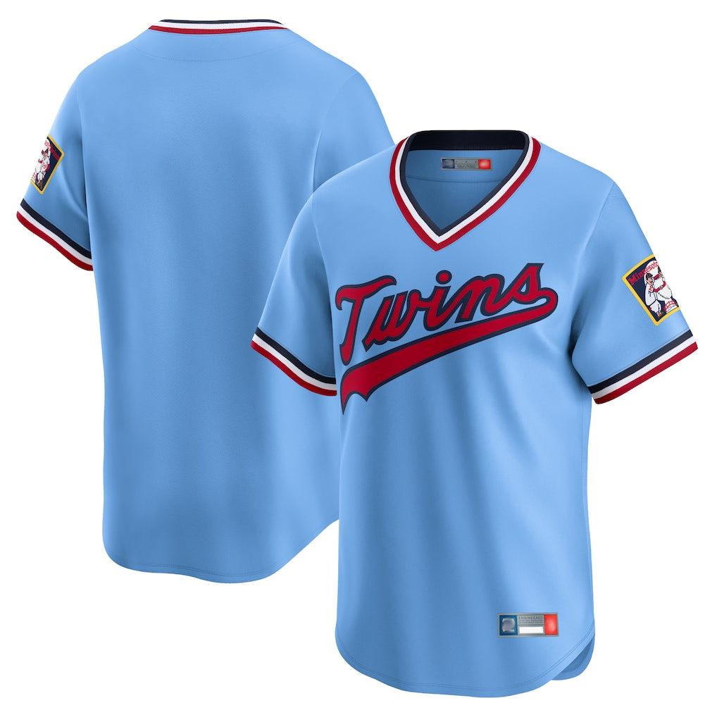 tocy Minnesota Twins Blank Player Light Blue Throwback Cooperstown Collection Limited T-shirt Stitched Jerseys