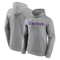 Tocy MN.Vikings Gray LOGO Pullover Hoodies Home Game Blank Player Stitched Jerseys