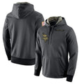 Tocy MN.Vikings Gray Pullover Hoodies Home Game Blank Player Stitched Jerseys