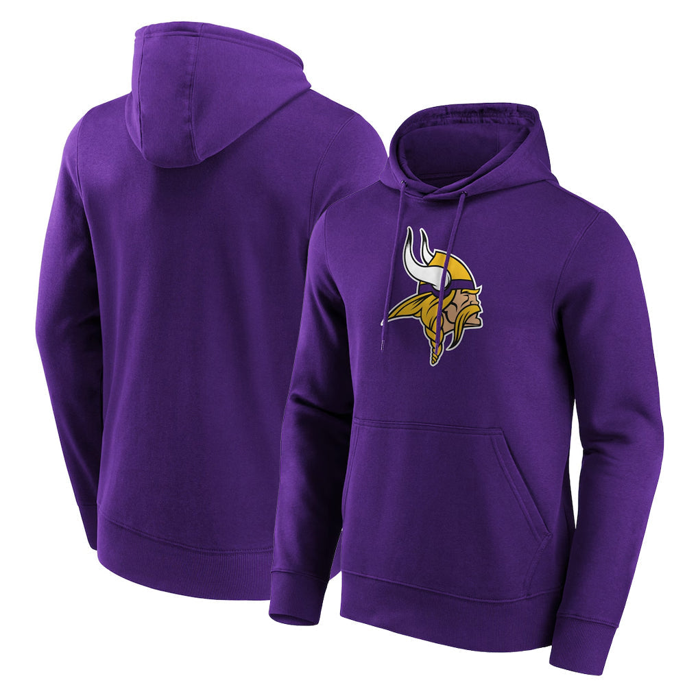 Tocy MN.Vikings Purple LOGO Pullover Hoodies Home Game Blank Player Stitched Jerseys