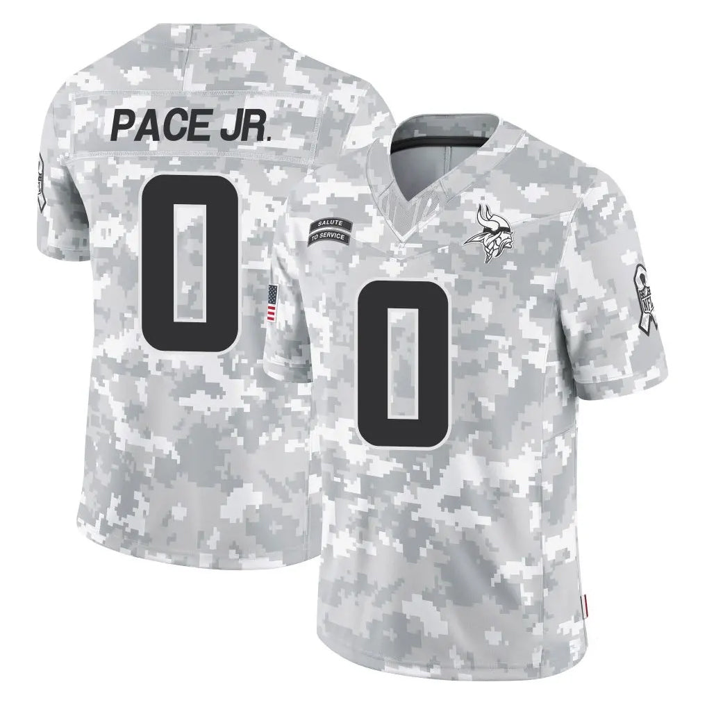 Tocy MN.Vikings #0 Ivan Pace Jr. Player Arctic Camo Salute To Service Limited Game Stitched Jerseys