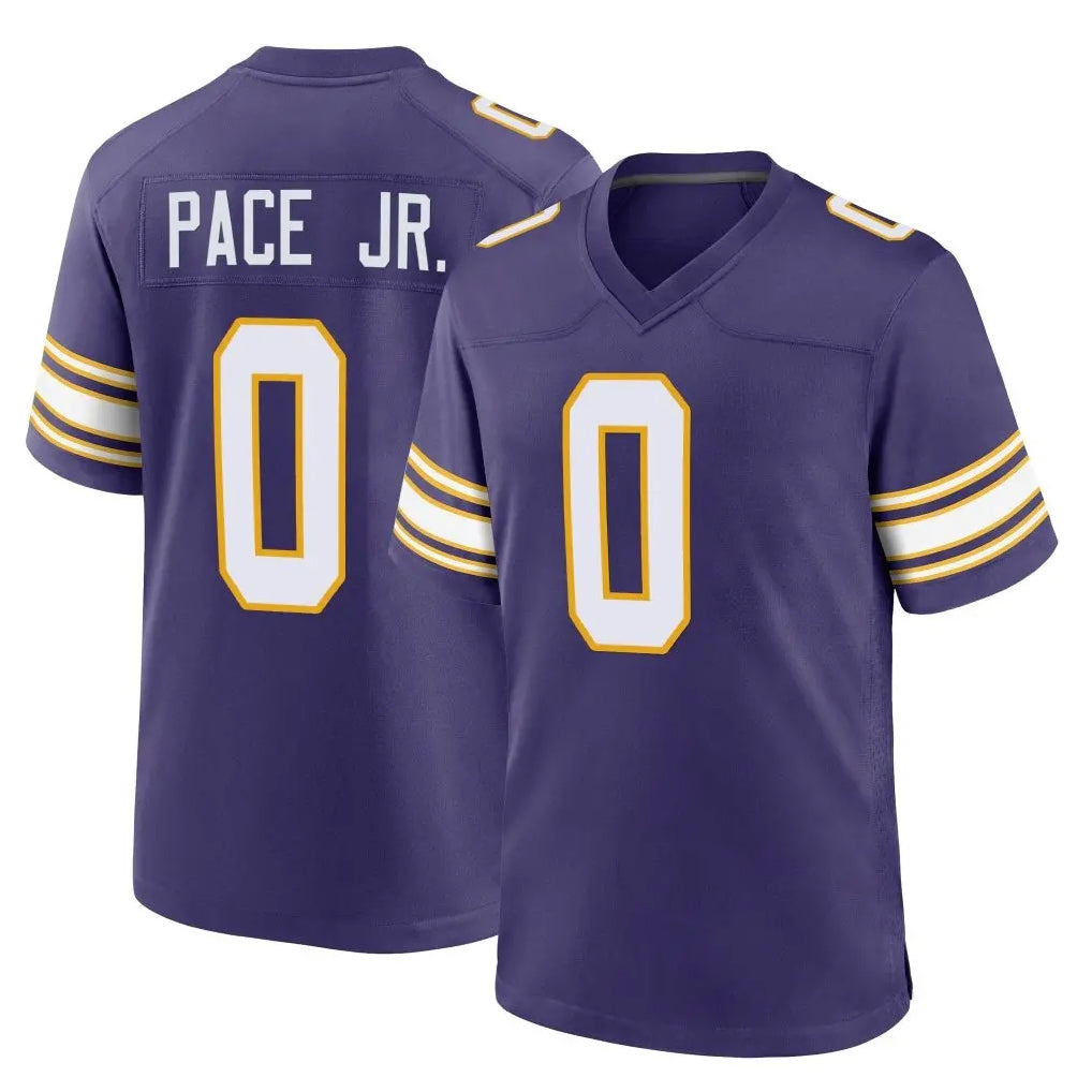 Tocy MN.Vikings #0 Ivan Pace Jr. Player Purple Classic Home Game Stitched Jerseys