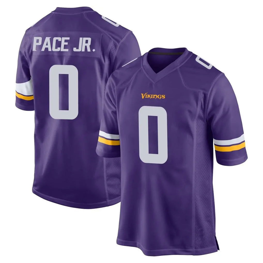 Tocy MN.Vikings #0 Ivan Pace Jr. Player Purple Home Game Stitched Jerseys