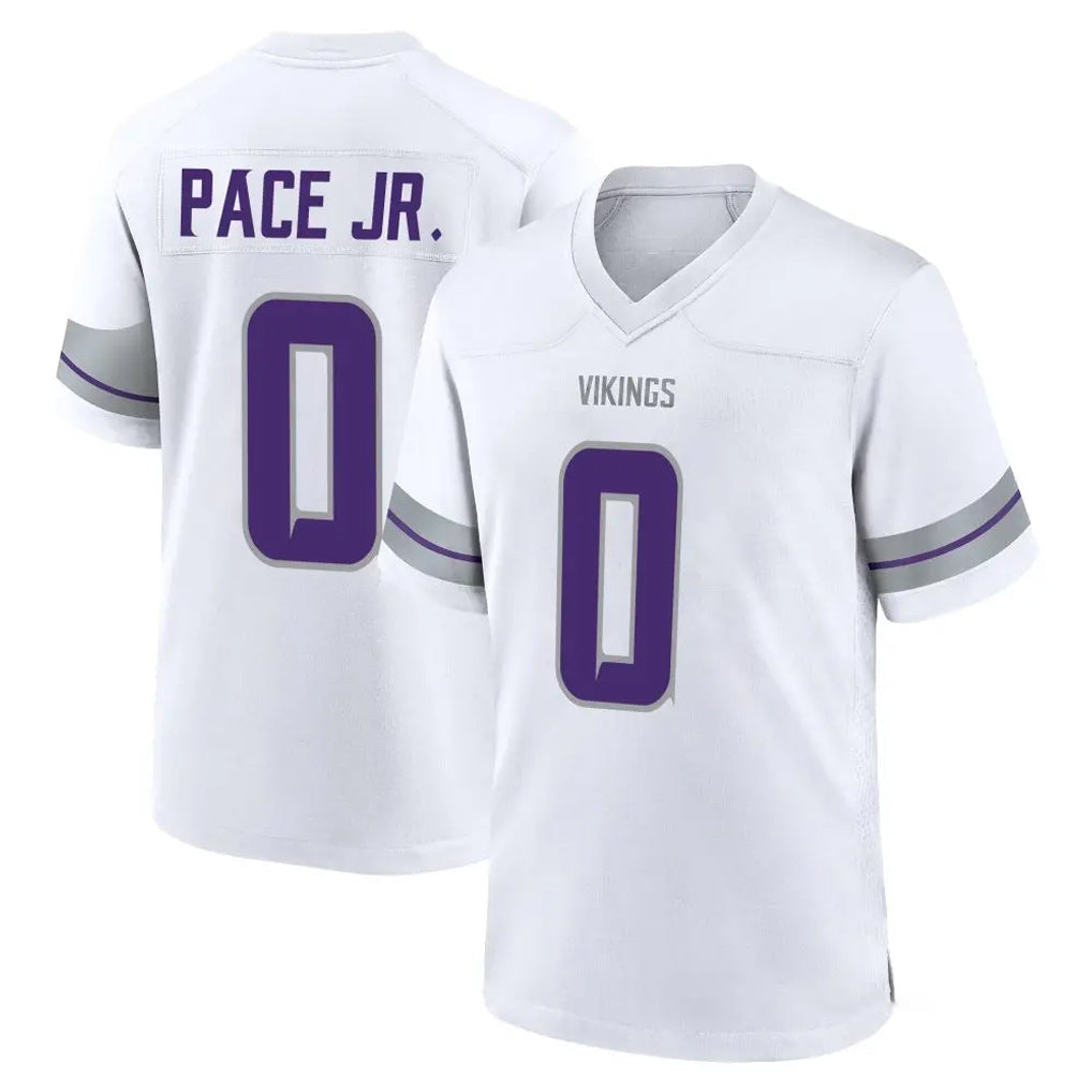 Tocy MN.Vikings #0 Ivan Pace Jr. Player White Alternate Home Game Stitched Jerseys