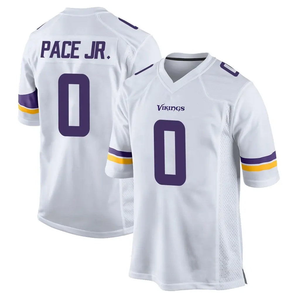 Tocy MN.Vikings #0 Ivan Pace Jr. Player White Home Game Stitched Jerseys