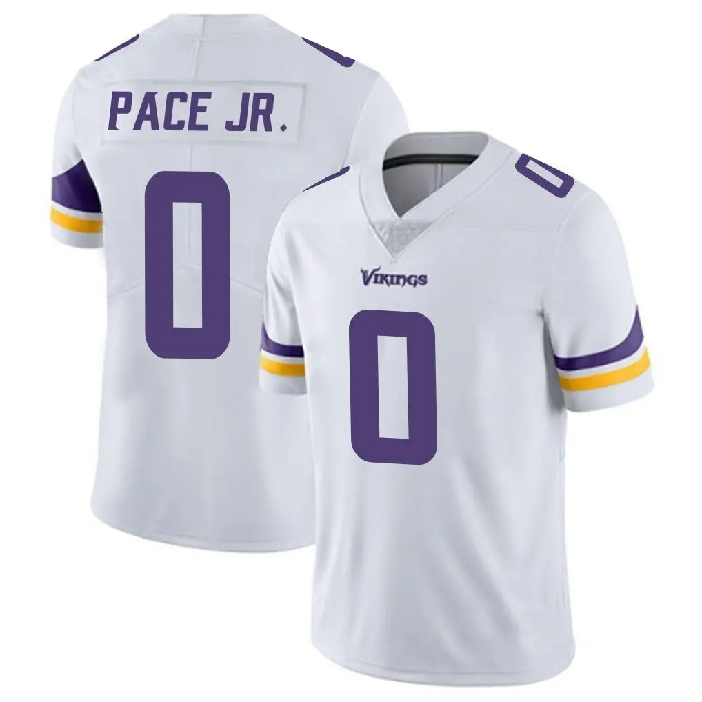Tocy MN.Vikings #0 Ivan Pace Jr. Player White Limited Vapor Untouchable Home Game Stitched Jerseys