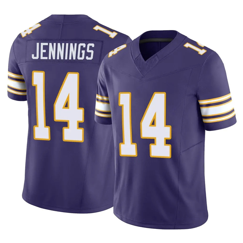 Tocy MN.Vikings #14 Jauan Jennings Player Purple Limited Classic Vapor F.U.S.E. Home Game Stitched Jerseys