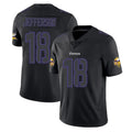 Tocy MN.Vikings #18 Justin Jefferson Player Black Impact LImited Home Game Stitched Jerseys