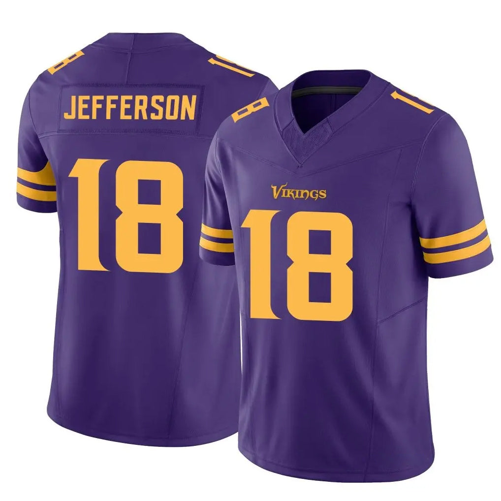 Tocy MN.Vikings #18 Justin Jefferson Player Purple Limited Alternate Vapor F.U.S.E. Home Game Stitched Jerseys