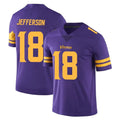 Tocy MN.Vikings #18 Justin Jefferson Player Purple Limited Color Rush Home Game Stitched Jerseys