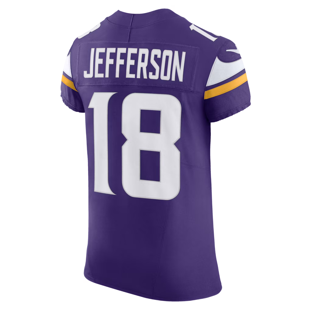 tocy MN.Vikings #18 Justin Jefferson Purple Team Vapor F.U.S.E. Elite Stitched Jersey