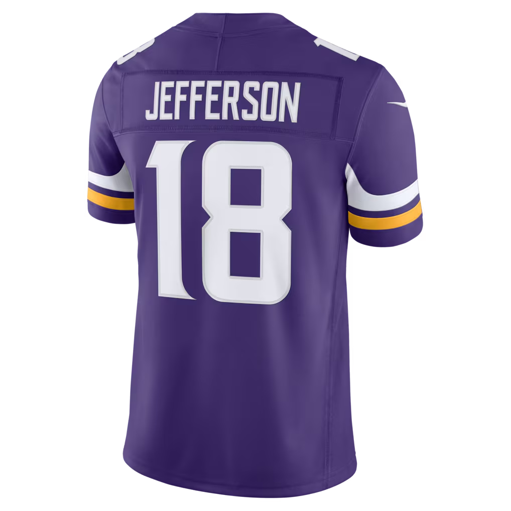 tocy MN.Vikings #18 Justin Jefferson Purple Team Vapor F.U.S.E. Stitched Limited Jerseys