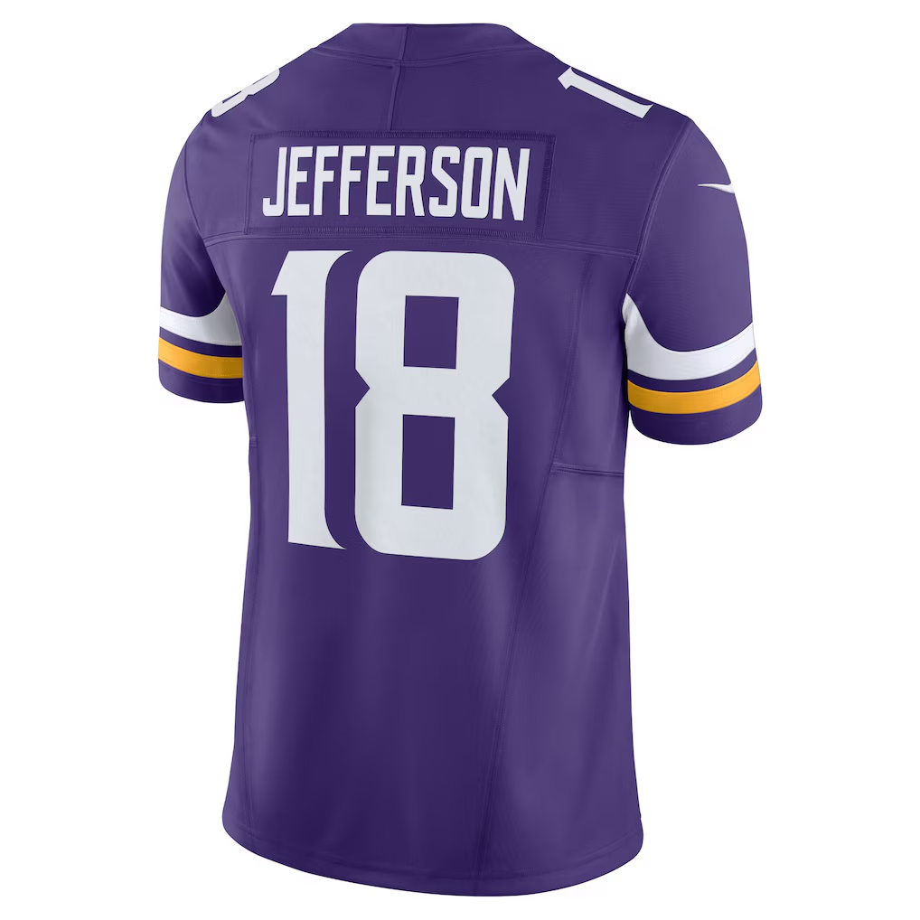tocy MN.Vikings #18 Justin Jefferson Purple Vapor F.U.S.E. Limited Stitched Jerseys