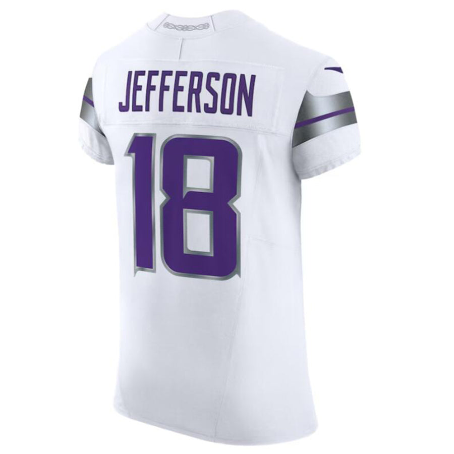 tocy MN.Vikings #18 Justin Jefferson White Alternate Vapor F.U.S.E. Elite Player American Stitched Jersey