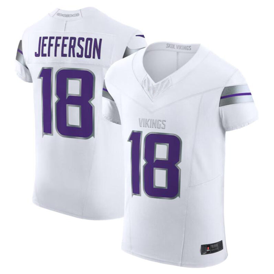 tocy MN.Vikings #18 Justin Jefferson White Alternate Vapor F.U.S.E. Elite Player American Stitched Jerseys