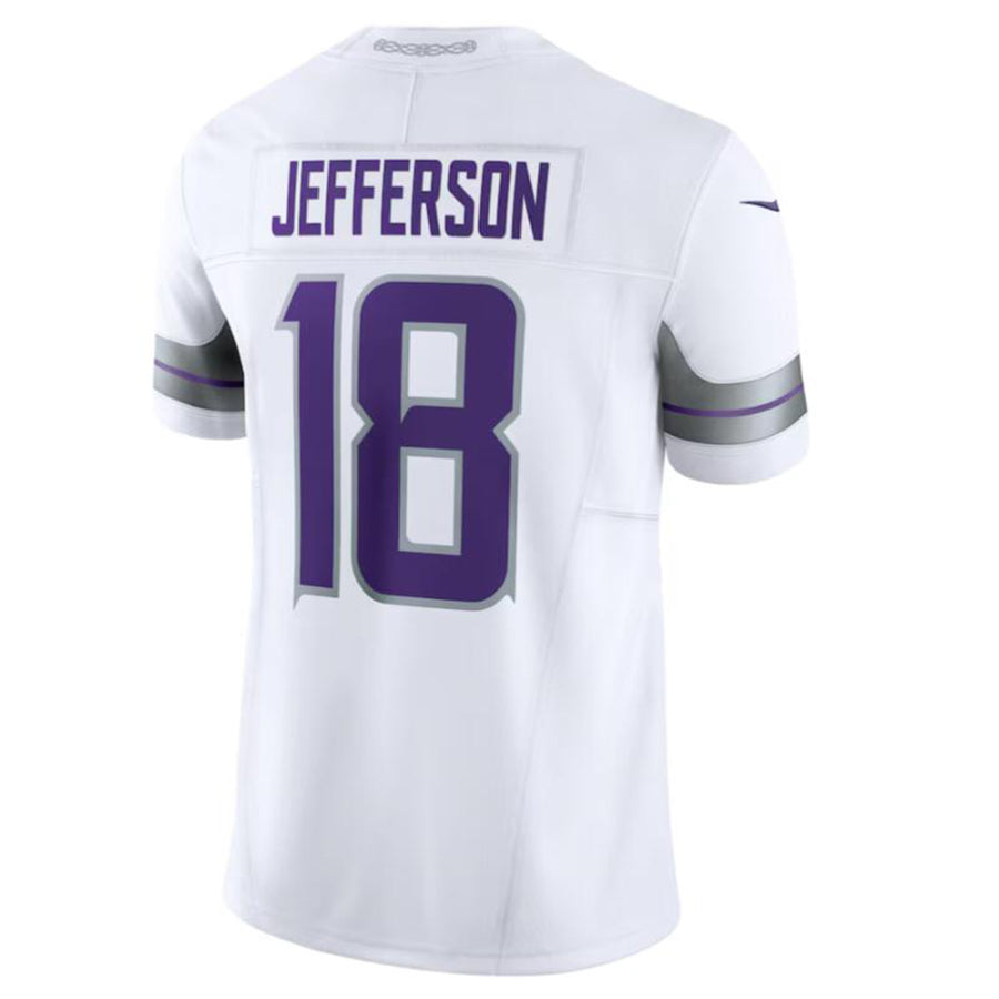 tocy MN.Vikings #18 Justin Jefferson White Alternate Vapor F.U.S.E. Limited American Stitched Jersey
