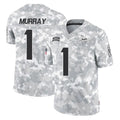 Tocy MN.Vikings #1 Kyler Murray Player Arctic Camo Salute To Service Limited Game Stitched Jerseys