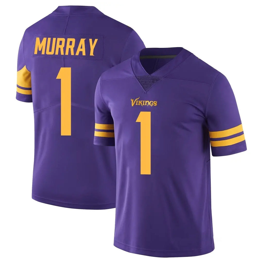 Tocy MN.Vikings #1 Kyler Murray Player Purple Limited Color Rush Home Game Stitched Jerseys