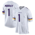 Tocy MN.Vikings #1 Kyler Murray Player White Home Game Stitched Jerseys