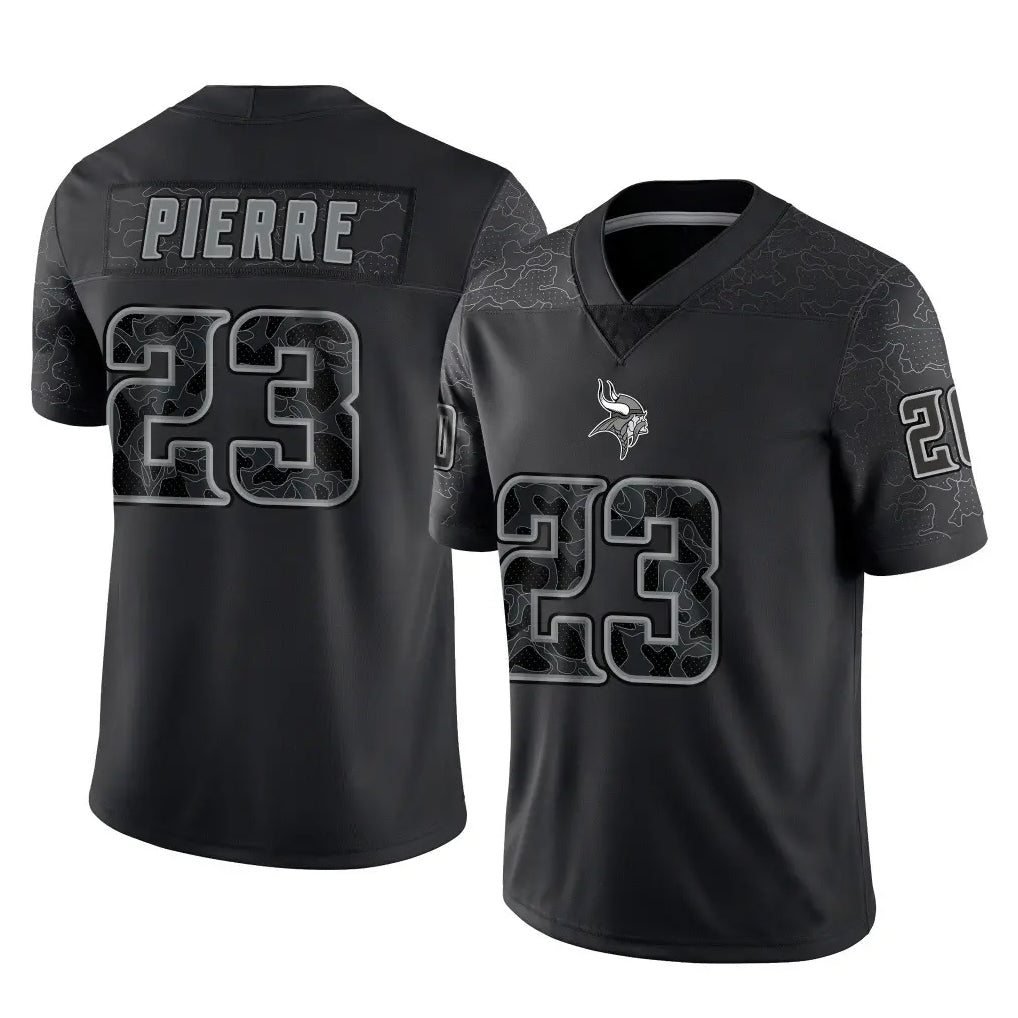 Tocy MN.Vikings #23 James Pierre Player Black Reflective LImited Home Game Stitched Jerseys