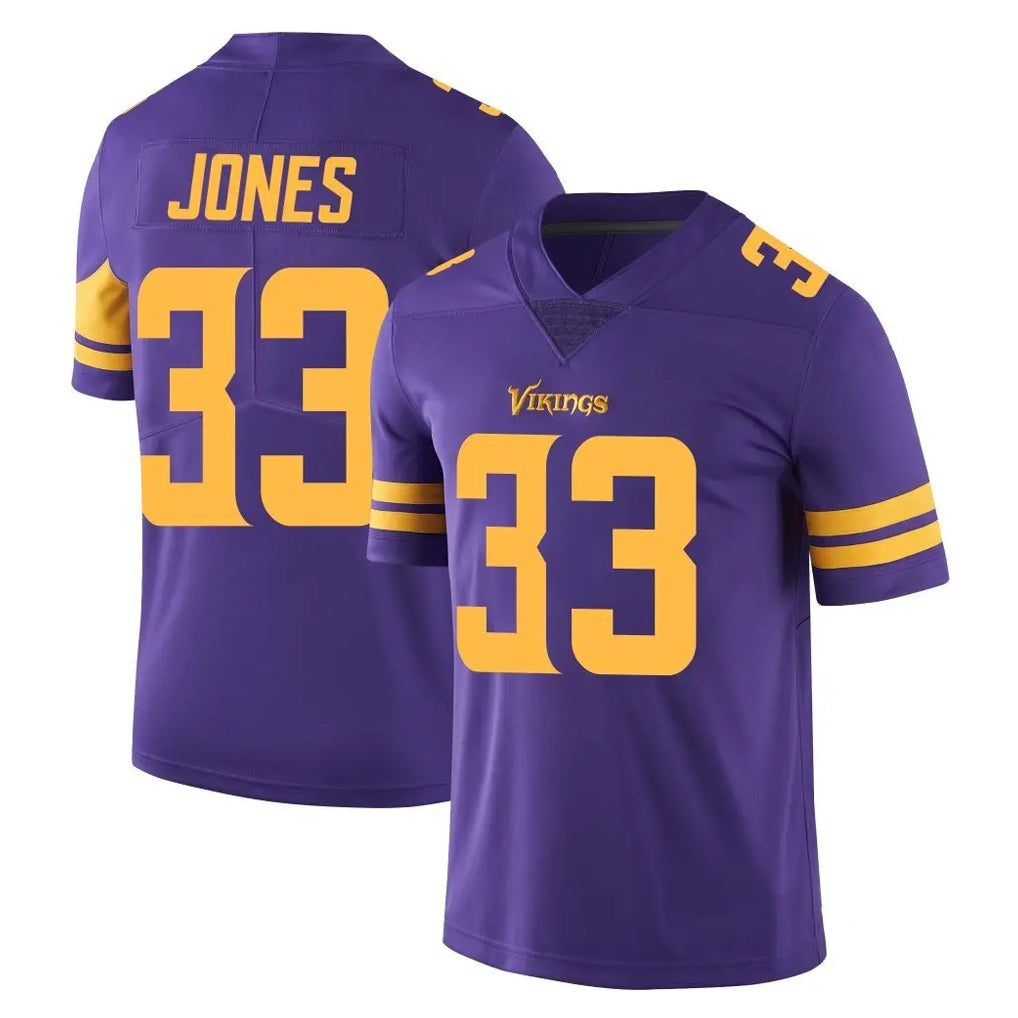 Tocy MN.Vikings #33 Aaron Jones Sr. Player Purple Limited Color Rush Home Game Stitched Jerseys