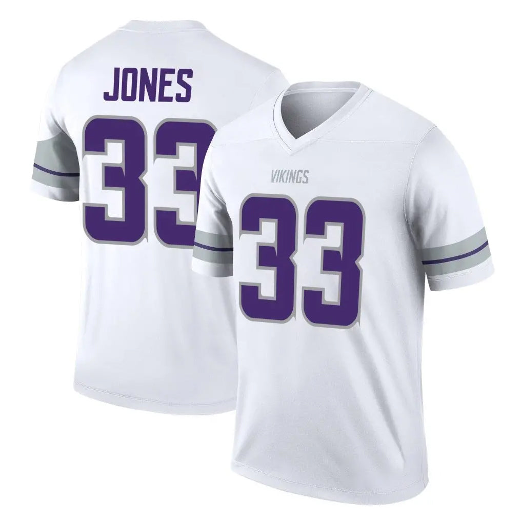 Tocy MN.Vikings #33 Aaron Jones Sr. Player White Alternate Legend Home Game Stitched Jerseys
