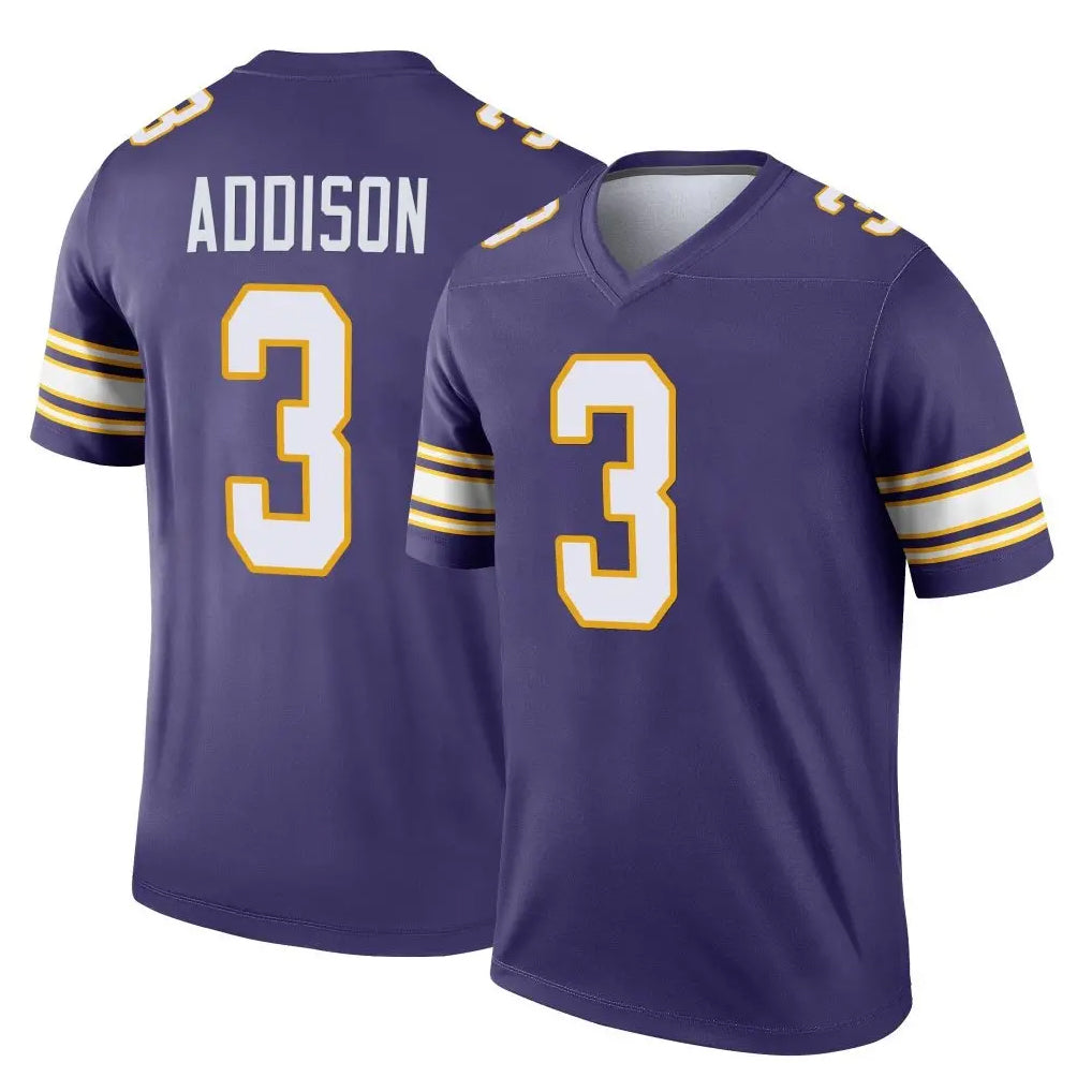 Tocy MN.Vikings #3 Jordan Addison Player Purple Limited Classic Home Game Stitched Jerseys